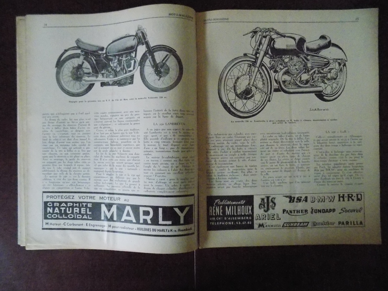 Moto magazine n° 10 GP. Francorchamps - vallée Geer - Tongres - Chimay - Socovel 150cc - circuit Mons...