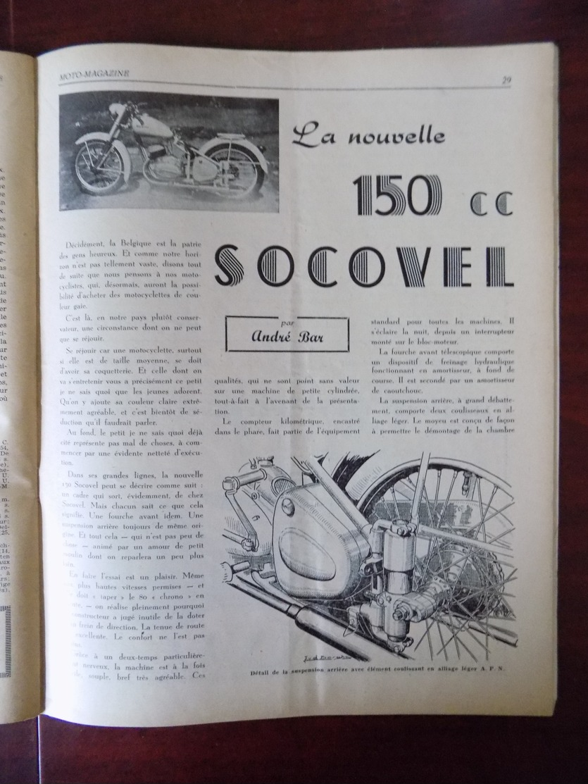 Moto magazine n° 10 GP. Francorchamps - vallée Geer - Tongres - Chimay - Socovel 150cc - circuit Mons...