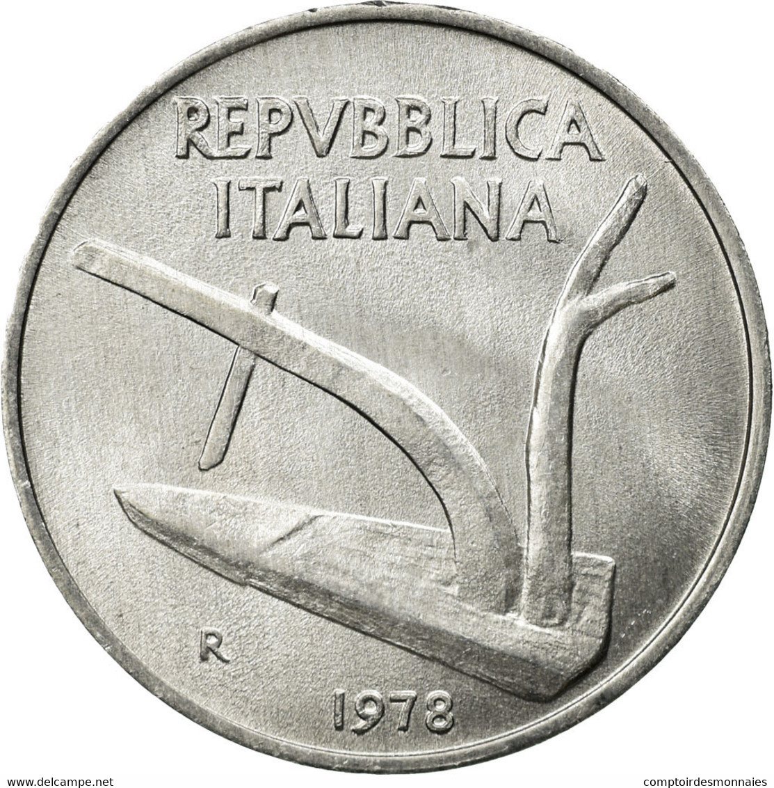 Monnaie, Italie, 10 Lire, 1978, Rome, TTB+, Aluminium, KM:93 - 10 Lire