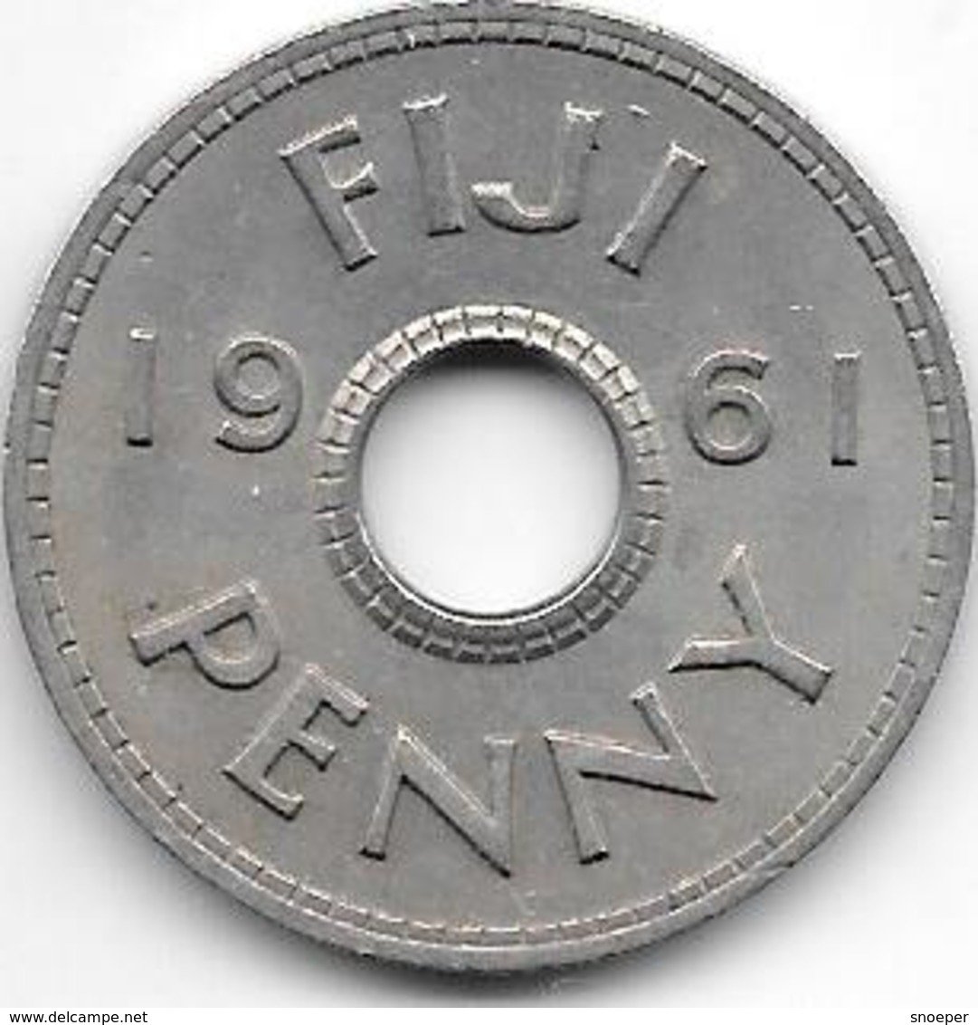 *fiji 1 Penny 1961  Km 21  Unc !!! - Fidji