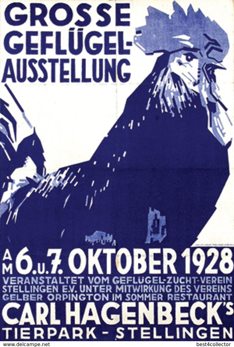 @@@ MAGNET - Grosse Geflügel-Ausstellung Carl Hagenbeck's Tierpark, Coq - Publicidad