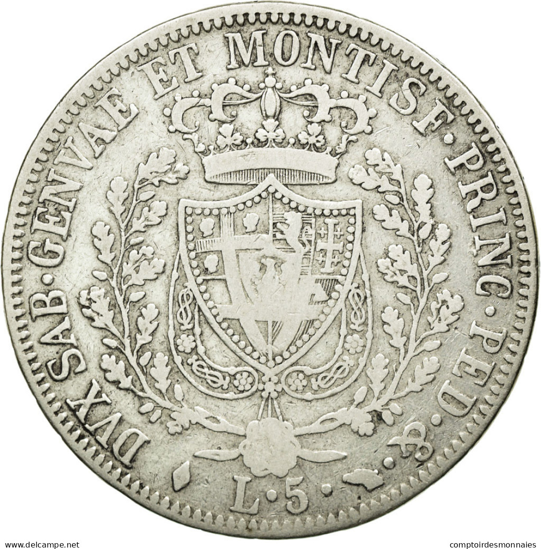 Monnaie, États Italiens, SARDINIA, Carlo Felice, 5 Lire, 1826, Torino, TB - Italian Piedmont-Sardinia-Savoie