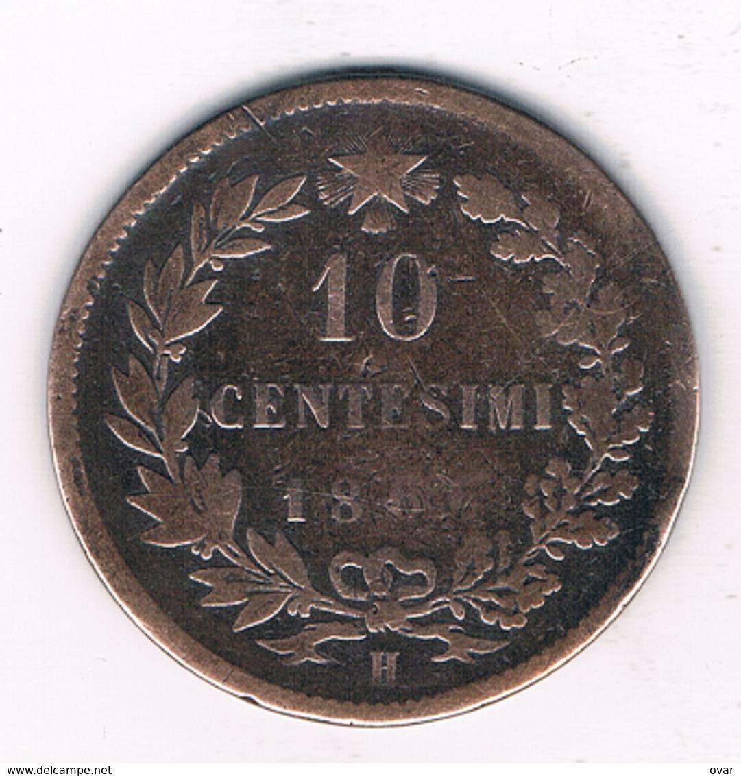 10 CENTESIMI  1866 H   ITALIE 0290/ - 1861-1878 : Victor Emmanuel II