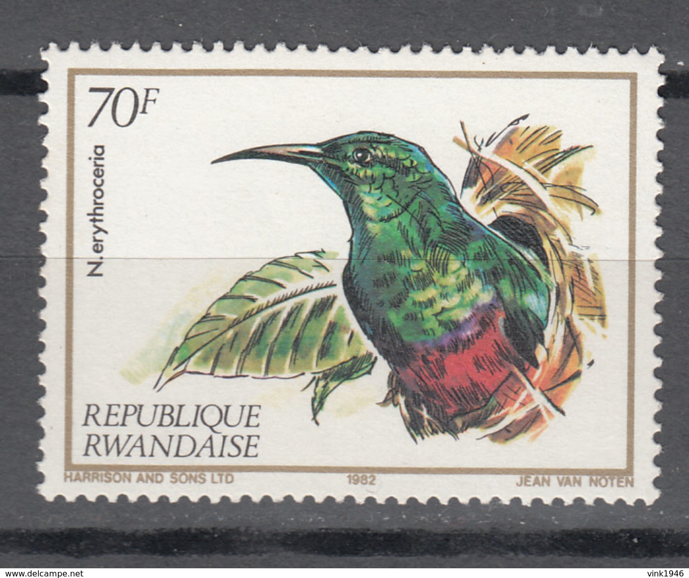 Rwandaise 1983,1V,birds,vogels,vögel,oiseaux,pajaros,uccelli,aves ,MNH/Postfris(A3665) - Autres & Non Classés