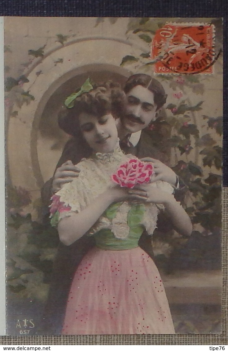 Petit Calendrier De Poche 1989 Reproduction Carte Postale Ancienne Couple - Coiffeur Ceton Orne - Petit Format : 1981-90