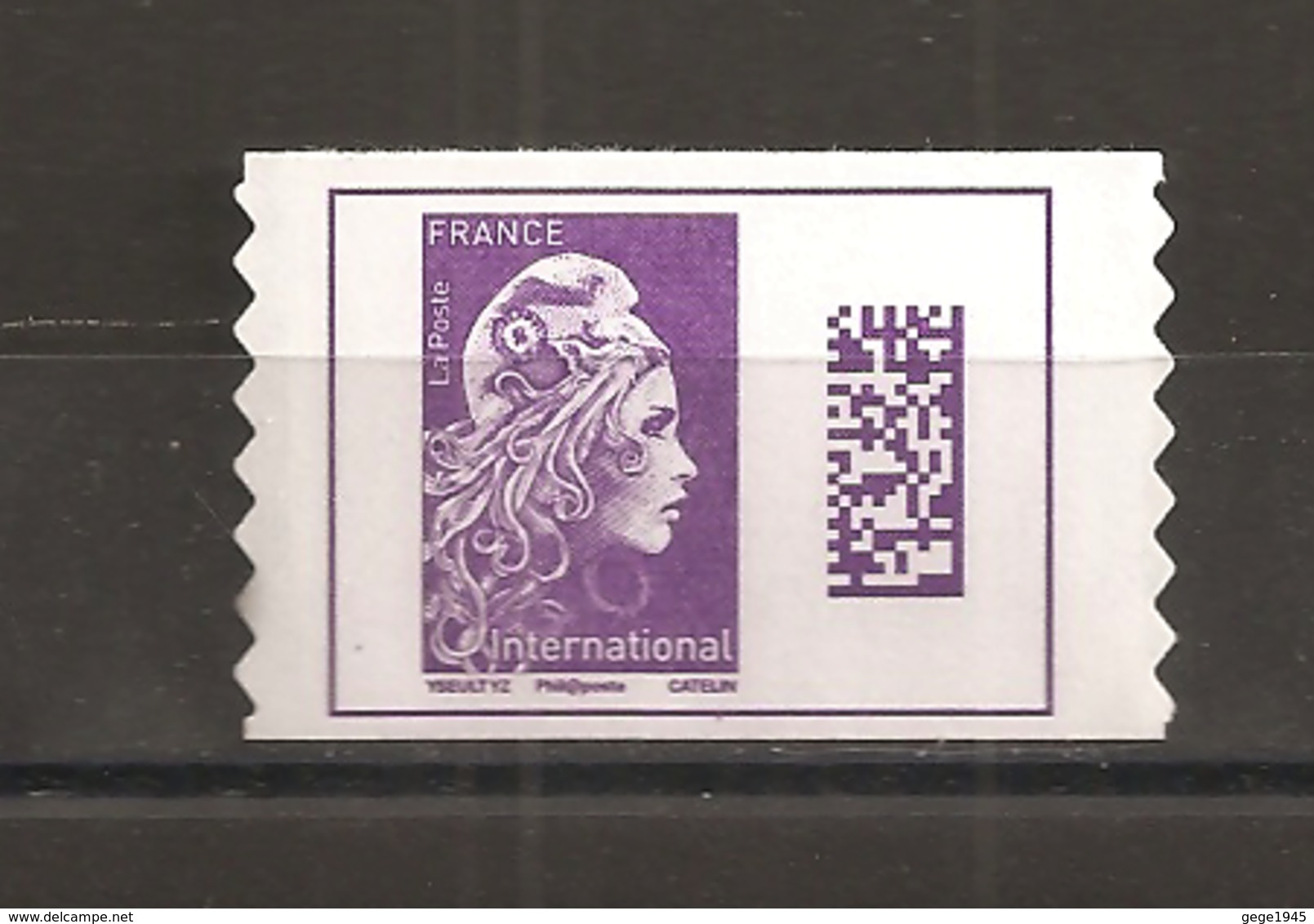 France 2019 Neuf Autoadhésif  N° 1604  -  Violet  International  ( Valeur Faciale 1,30 € )  Provenant Du Carnet - 2018-2023 Marianne L'Engagée