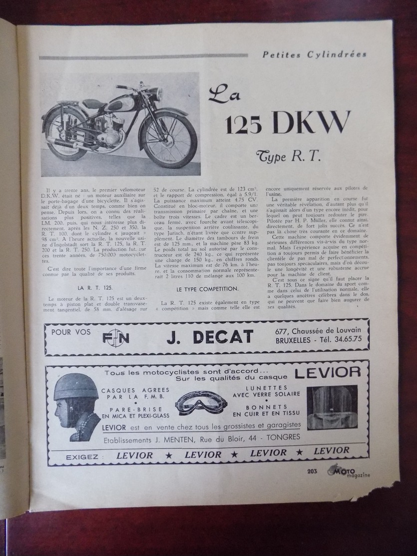 Moto Magazine N° 4 Place Meiser - Lambretta - Mettet - Heer Agimont - La 125 DKW Type R.T. - ... - Auto/Moto