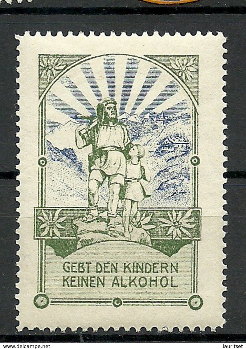 Germany Ca 1910 Gebt Den Kindern Kein Alkohol Vignette Propagandamarke MNH - Vignetten (Erinnophilie)