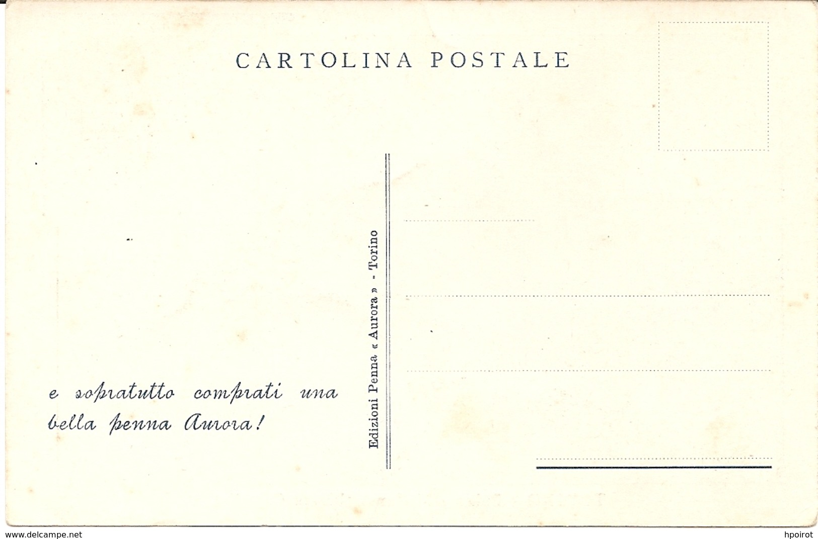 Pubblicitaria PENNA AURORA All'Esposizione Di TORINO 1928 - FORMATO PICCOLO - (rif. D72) - Pubblicitari