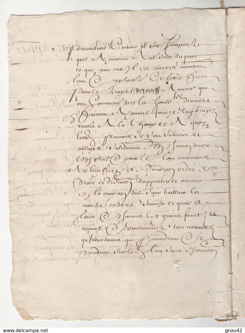 Vieux Papier De 1662 De 8 Pages - Manuscrits