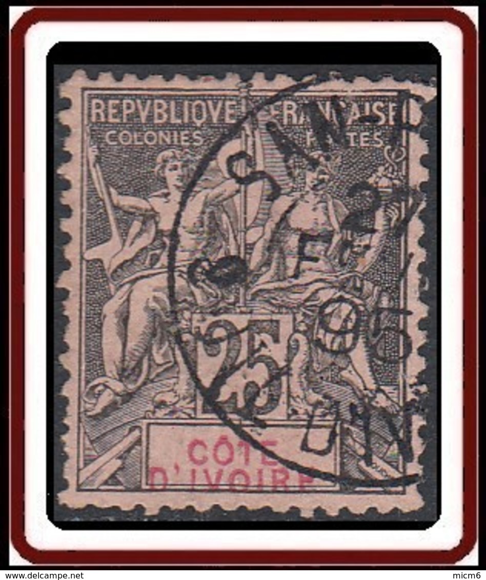 Côte D'Ivoire 1892-1912 - N° 08 (YT) N° 8 (AM) Oblitéré San Pedro. - Gebraucht
