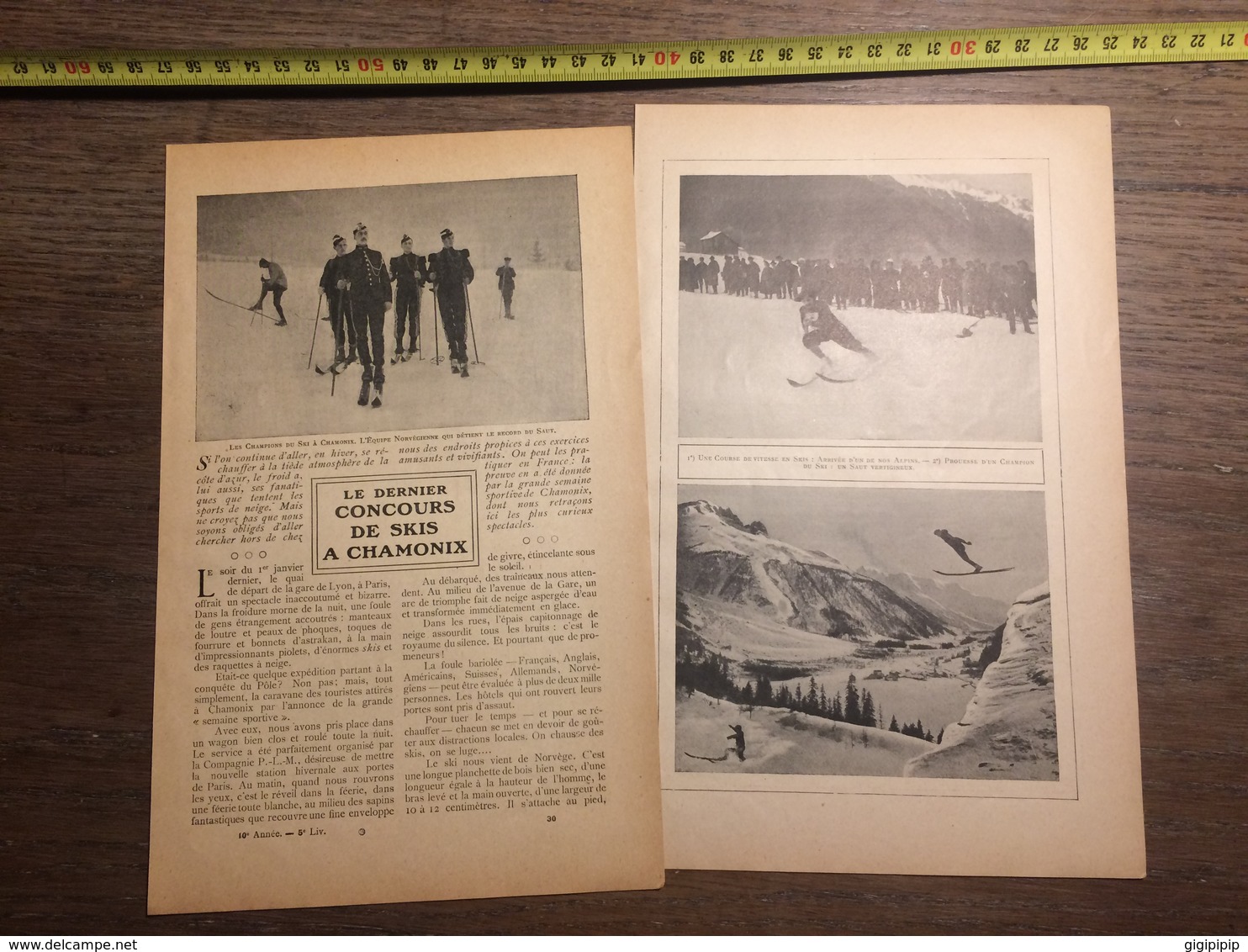 1909 DOCUMENT DERNIER CONCOURS DE SKIS A CHAMONIX - Collections