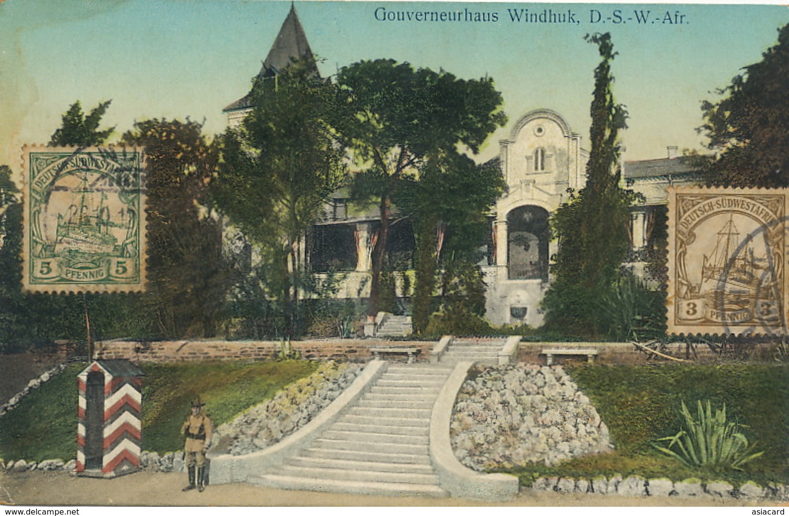 Gouverneurhaus Windhuk D.-S.-W. Afr. P. Used Deutsch Afrika  Edit Fritz Nink - Namibie