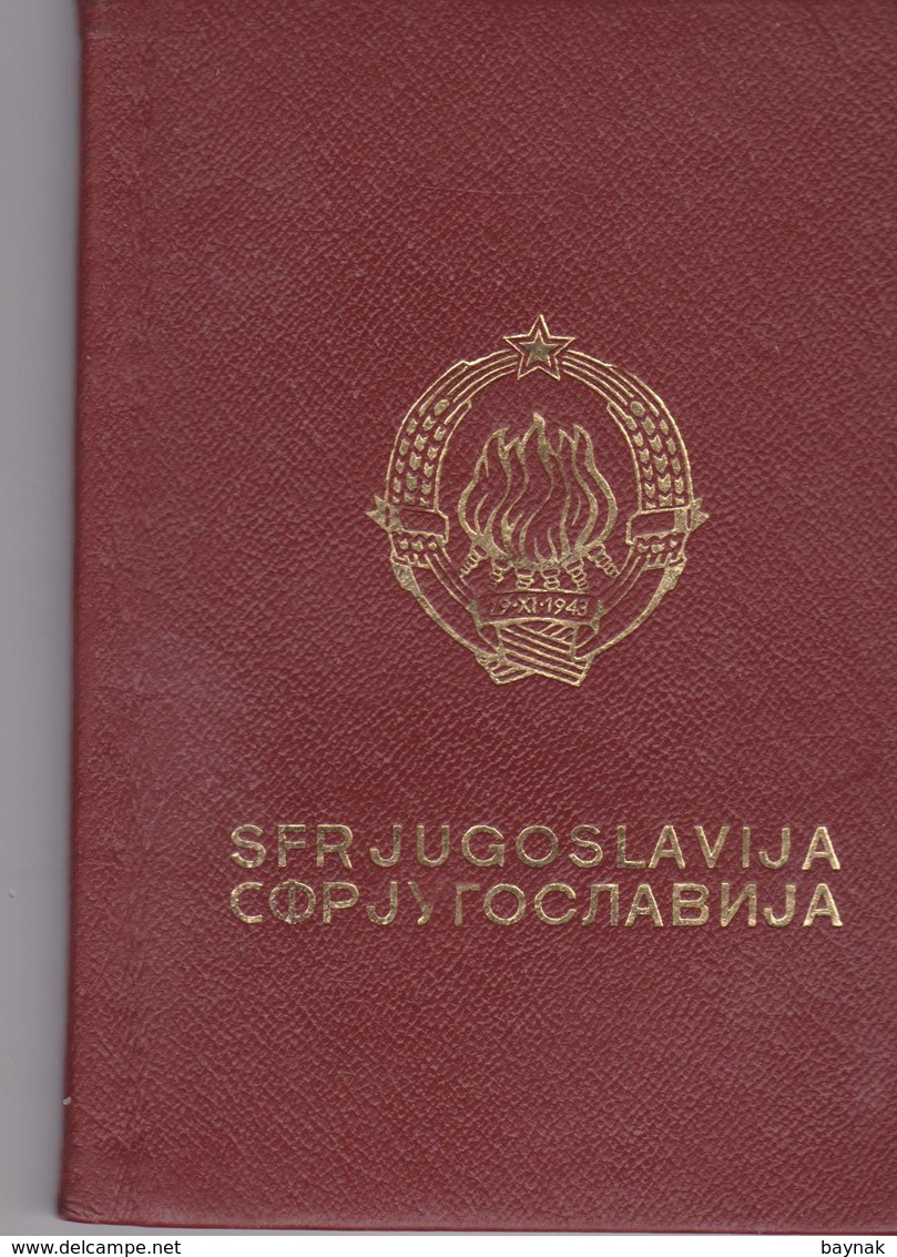 PM87  -  SFR  YUGOSLAVIA  -  PASSPORT - VISA  DDR, SCHWEIZ, FRANCE,  ALLE LANDEN EUROPA  - WITH  TAX STAMP - 1966 -  MAN - Documents Historiques