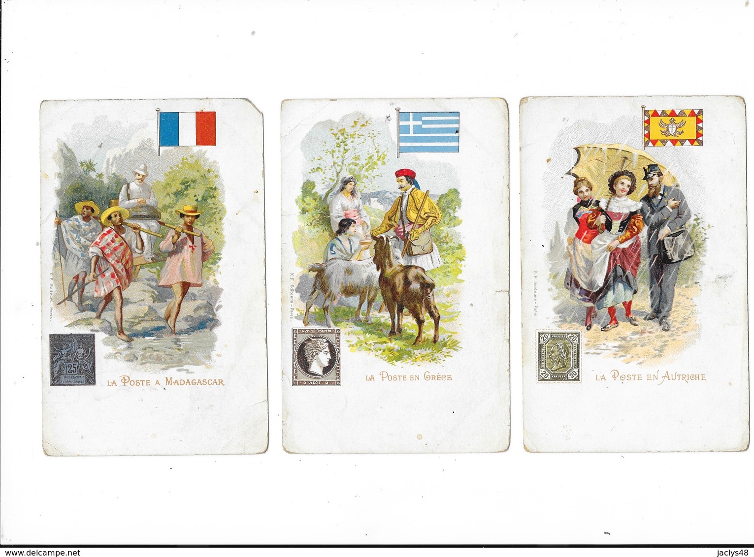 Lot De 3 Cartes - La POSTE - Au DANEMARK - En ITALIE - En SUEDE  -  L 1 - Poste & Facteurs