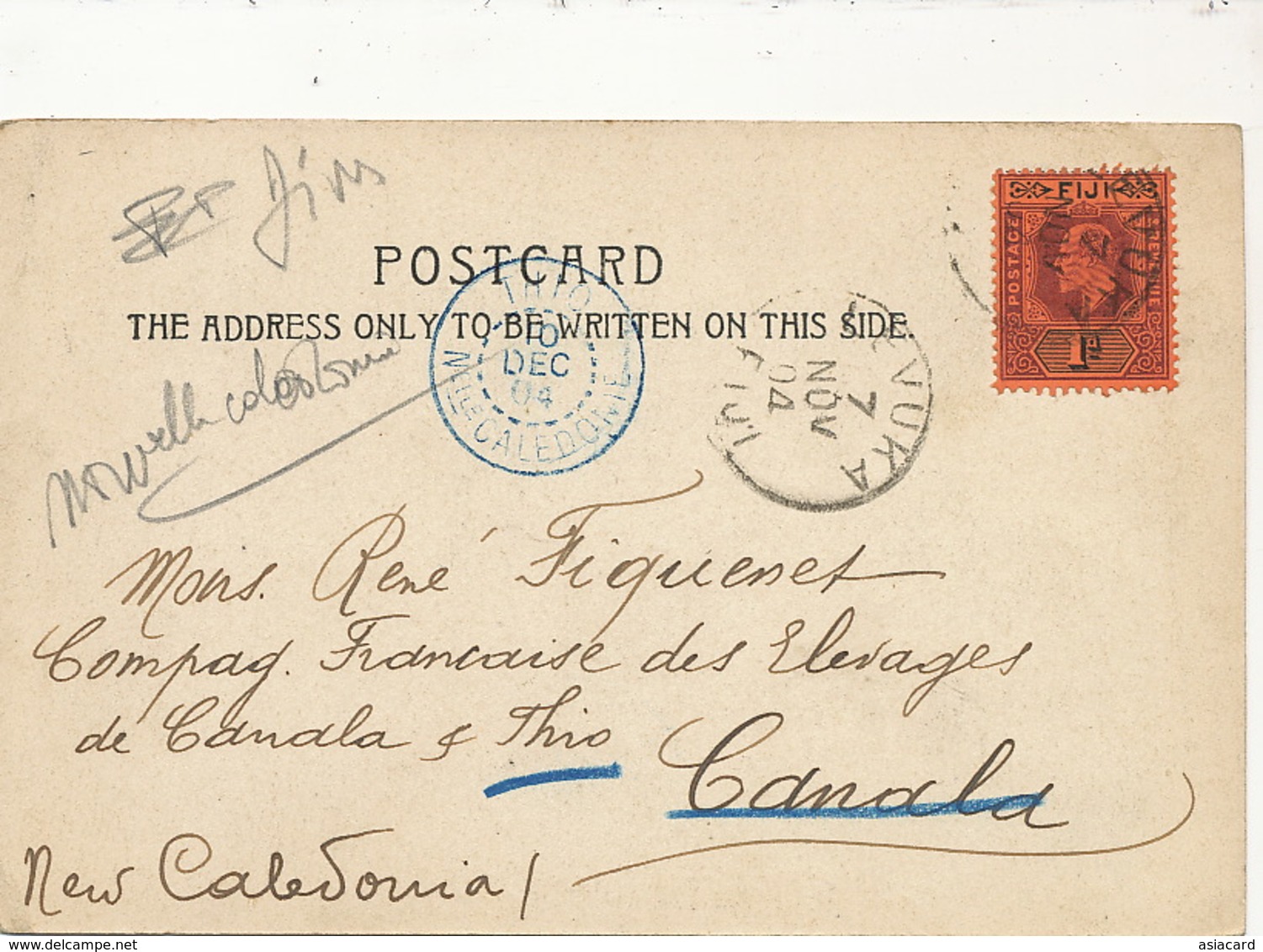 Chief's House Bau Fiji  Edit Andersen Levuka  P. Used Levuka  To Cie Française Elevage Canada Nouvelle Caledonie - Fiji