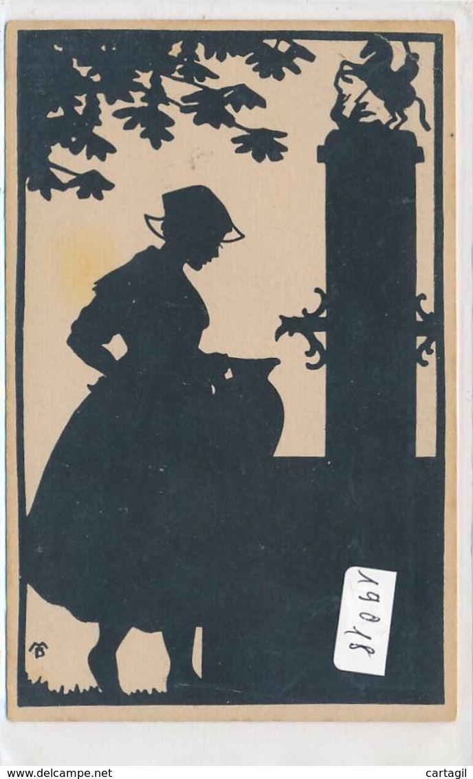 CPA -19018 - Scherenschnitt  (carte Silhouette) Von Marg. Brauer  ( édition Allemande ) - Silhouettes