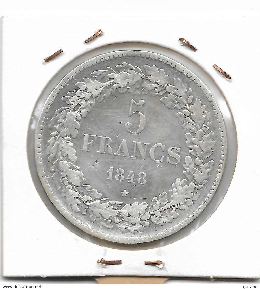 LEOPOLD 1 - 5 FRANK 1848 - 5 Francs