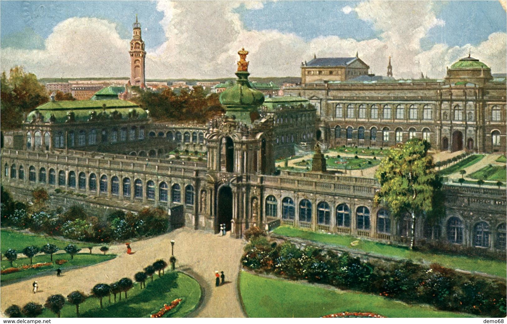 DRESDEN Allemagne Deutschland Germany Saxe  Der Kgl ZWINGER  Très Belle Chromoliho 1915 - Dresden