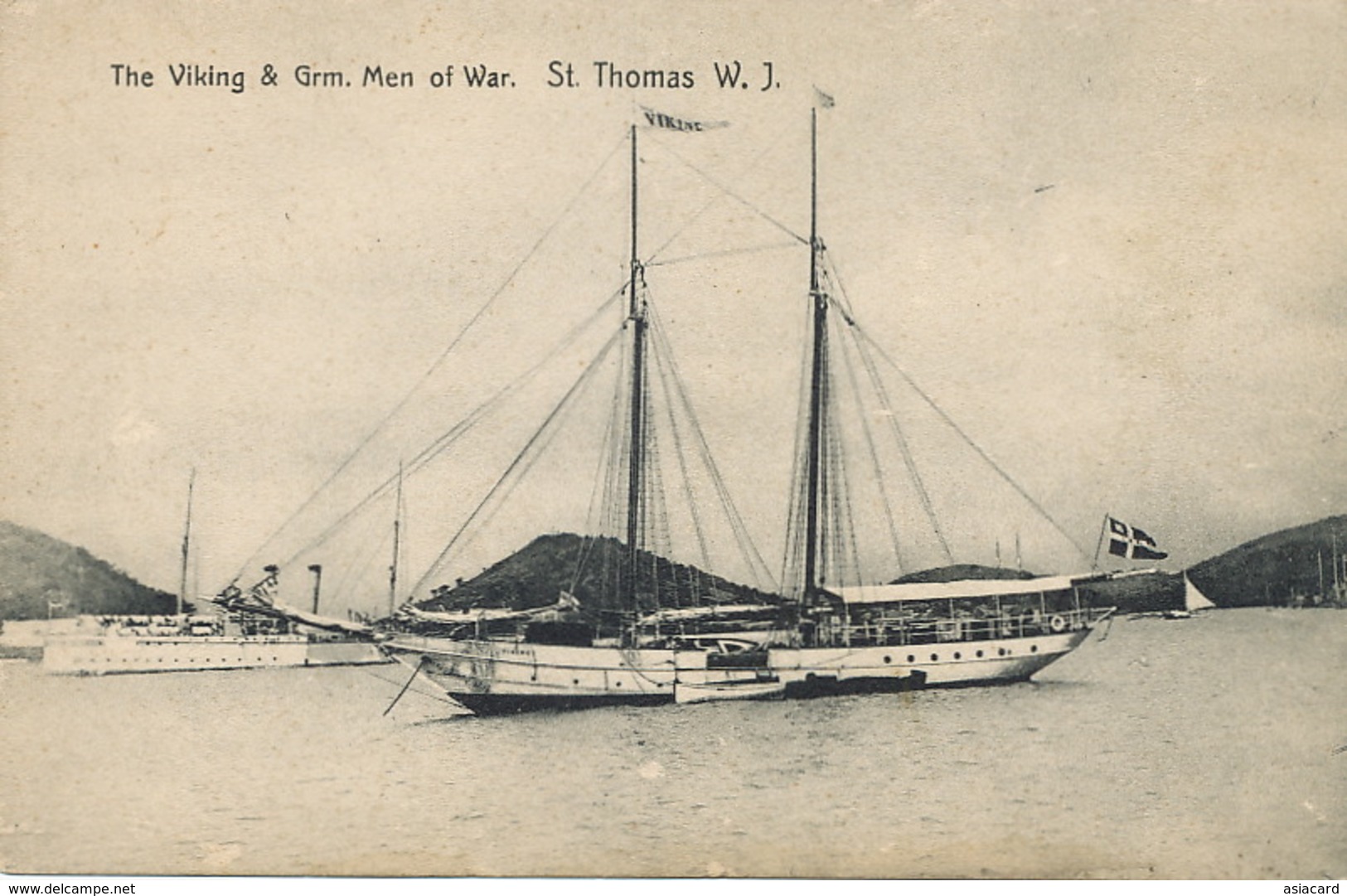 St Thomas Dansk Vestindien   The Viking And Grm Men Of War Edit Fraas - Isole Vergini Americane