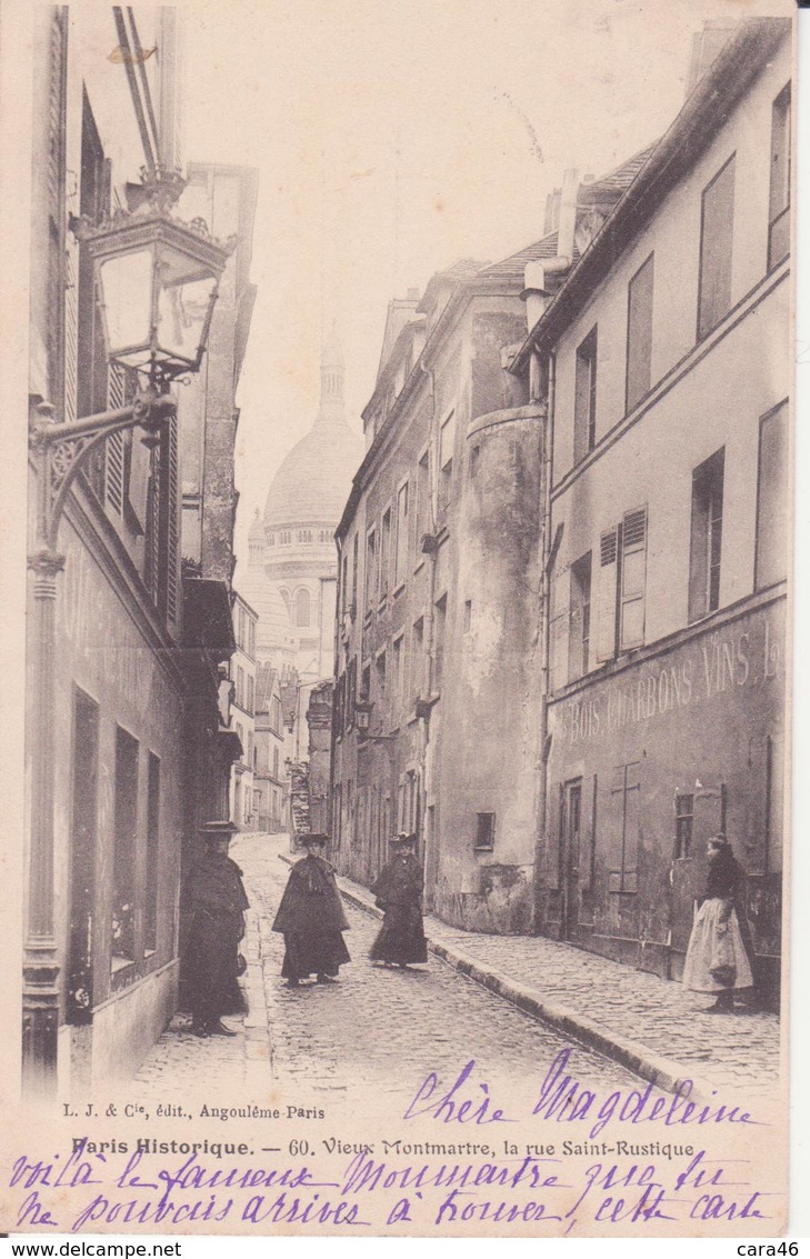 CPA -   PARIS HISTORIQUE 60. VIEUX MONTMARTRE - La Rue St Rustique - Multi-vues, Vues Panoramiques