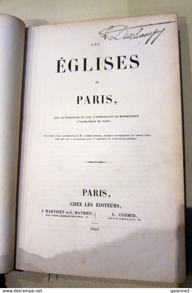 Les Eglises De Paris 1843 - 1801-1900