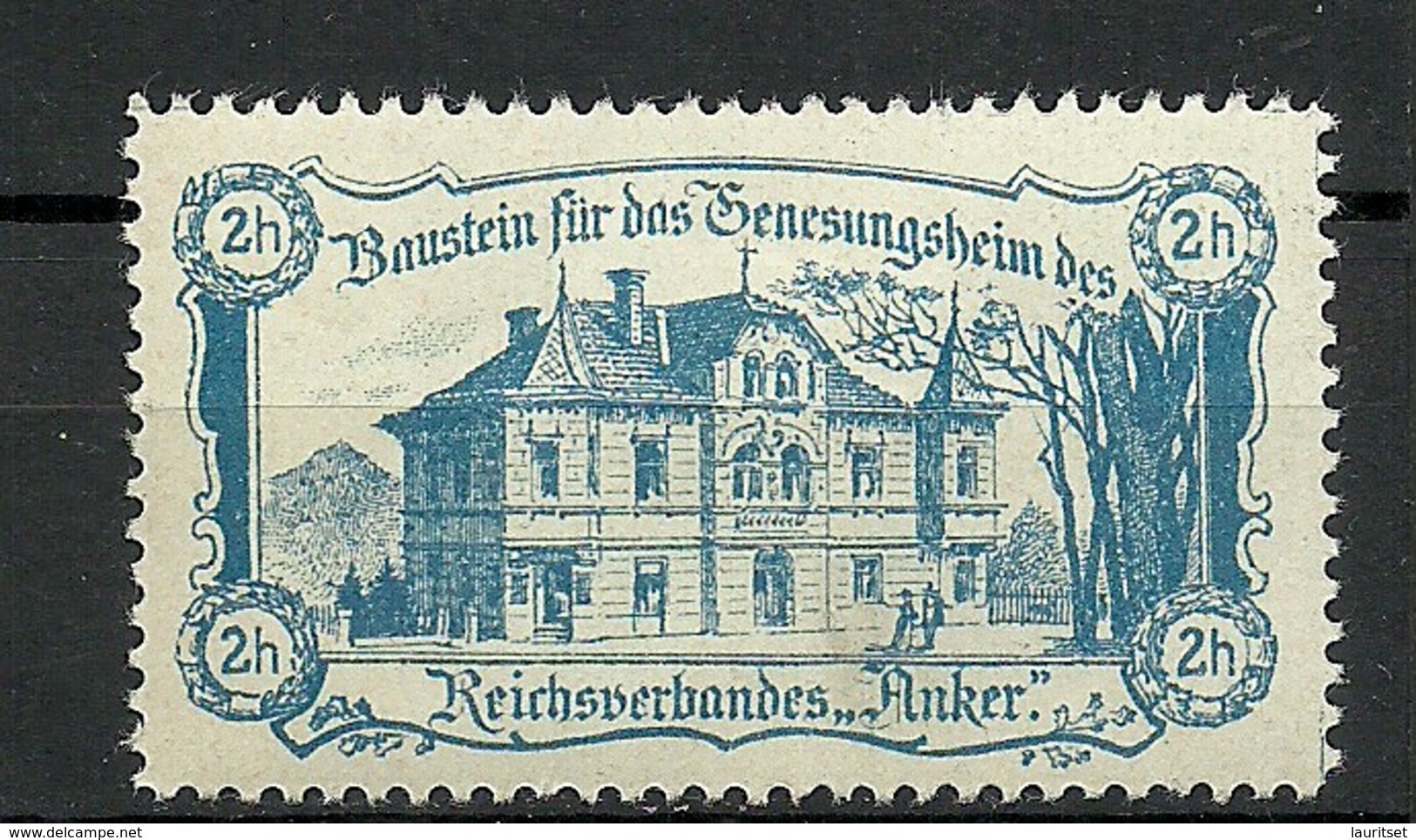 AUSTRIA Österreich Ca 1910 Baustein Für Das Genesungsheim Des Reichsverbandes "Anker" Vignette Spendemarke * - Vignetten (Erinnophilie)