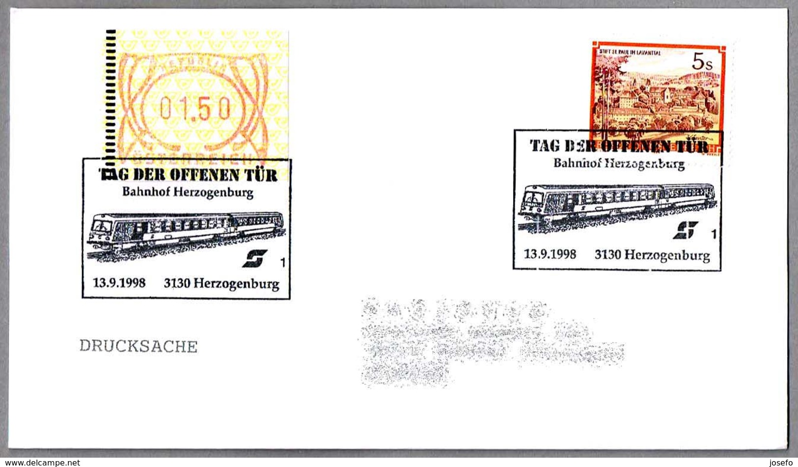 ESTACION DE HERSOGENBURG - Ferrocarril - Railroad. Herzogenburg 1998 - Trenes