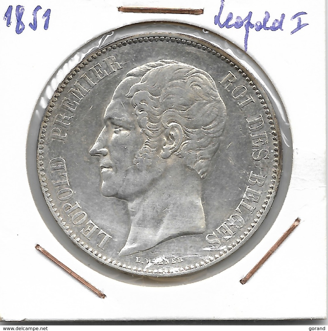 LEOPOLD 1 - 5 FRANK 1851 - 5 Francs