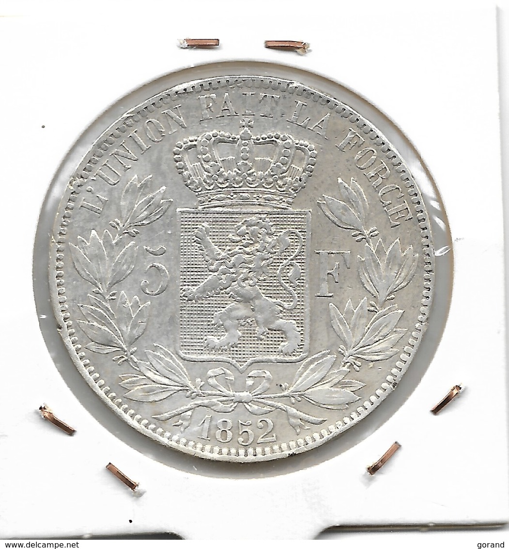 LEOPOLD 1 - 5 FRANK 1852 - 5 Francs