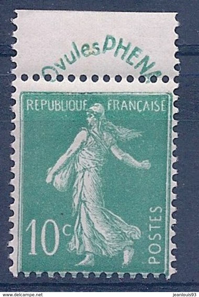 FRANCE - 188  10C VERT SEMEUSE BANDE PHENA NEUF* MLH COTE 45 EUR - Ungebraucht