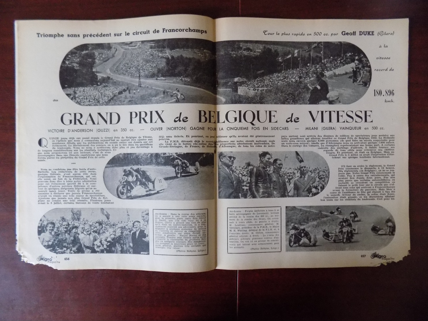 Moto Magazine N° 11 GP. Belgique Moto-cross Namur - GP. De Vitesse Francorchamps - Michelin - ... - Auto/Moto