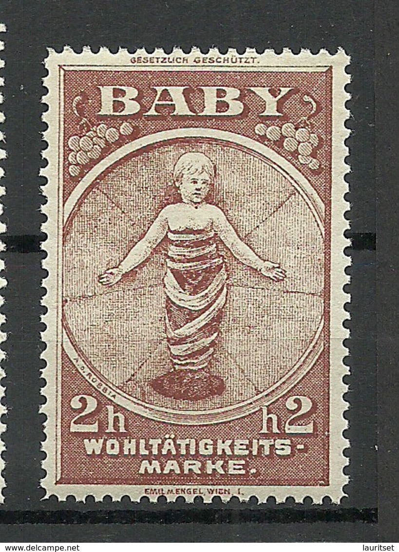 AUSTRIA Österreich Ca 1910 Baby Wohltätigkeitsmarke Vignette Spendemarke Charity MNH - Vignetten (Erinnophilie)