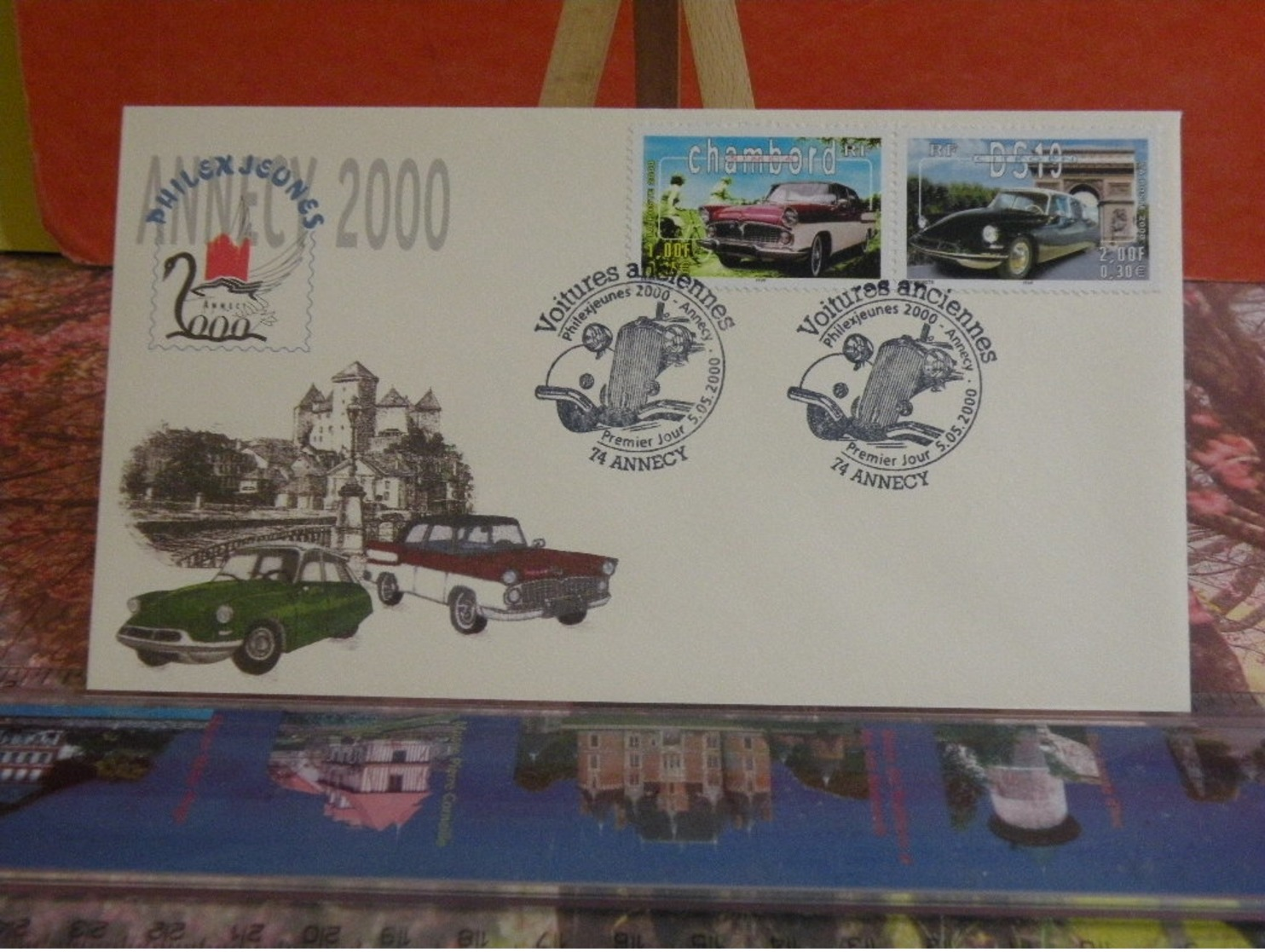 Philexjeunes. Voitures Anciennes (74) Annecy - 5.5.2000 FDC 1er Jour. N°3320-3325 Y&T - Coté 4€ - 2000-2009