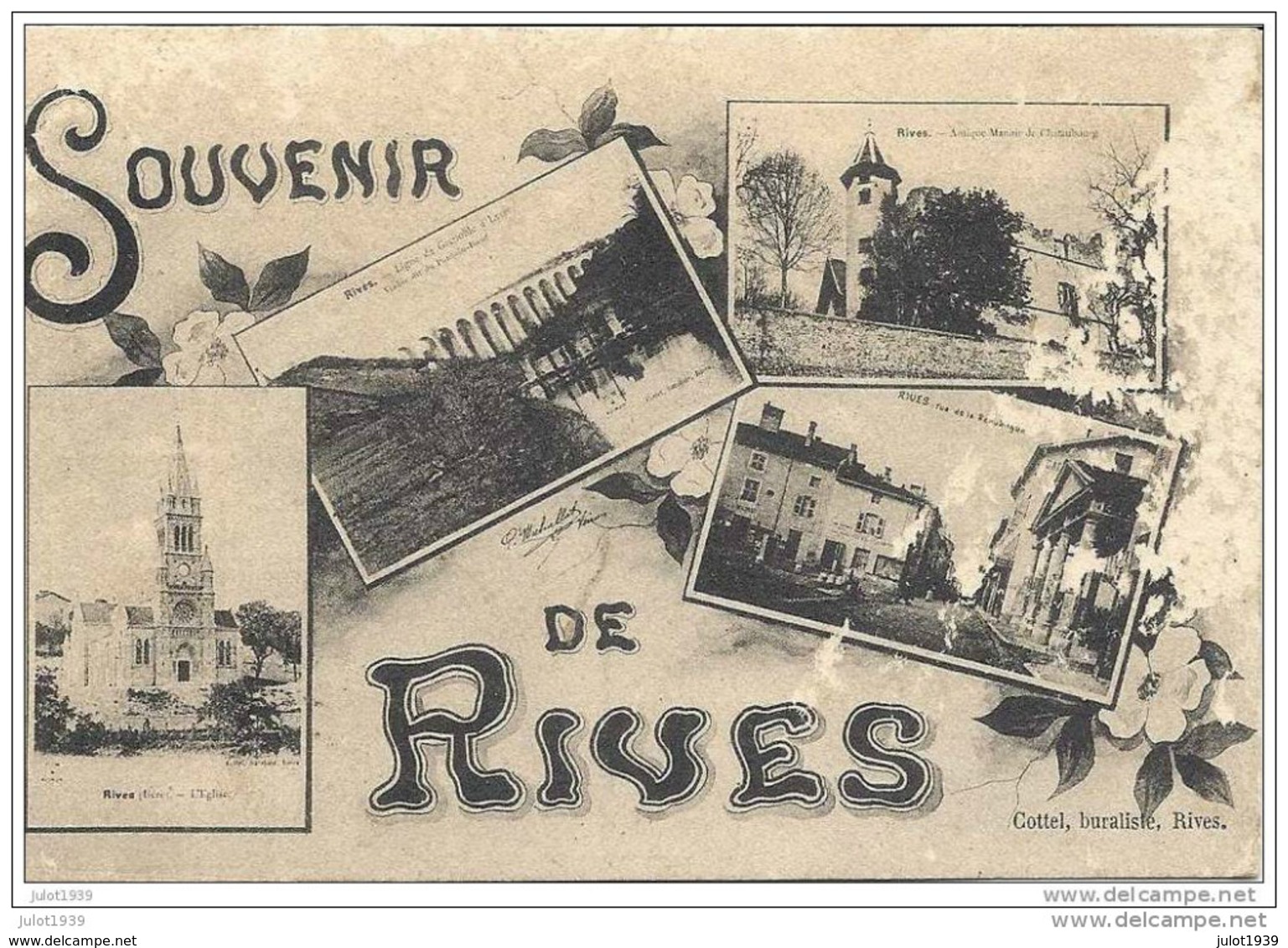 RIVES ..-- 38 . ISERE ..-- Souvenir De ... 1903 Vers TOURNON , Ardèche . Voir Verso . - Tullins