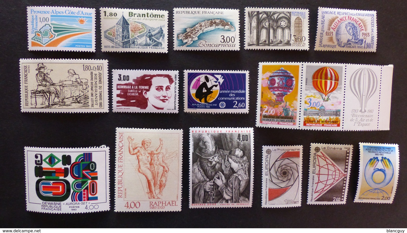 FRANCE - Année 1983 - 40 Timbres ** Neuf Sans Charnière Tous Différents - Lots & Kiloware (mixtures) - Max. 999 Stamps