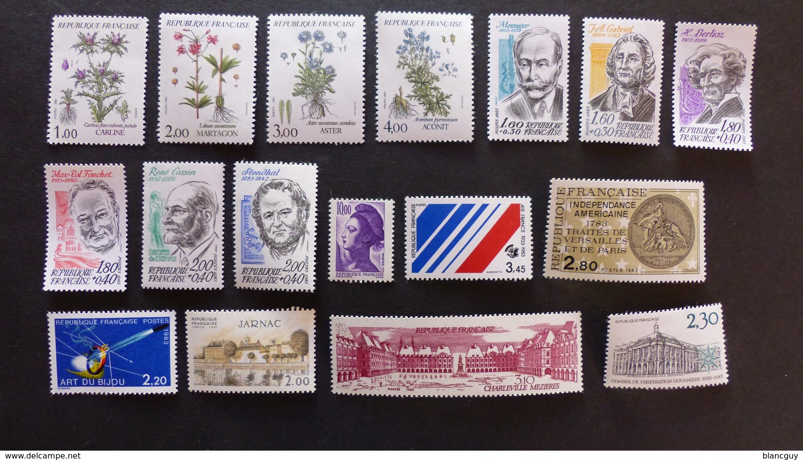 FRANCE - Année 1983 - 40 Timbres ** Neuf Sans Charnière Tous Différents - Lots & Kiloware (mixtures) - Max. 999 Stamps
