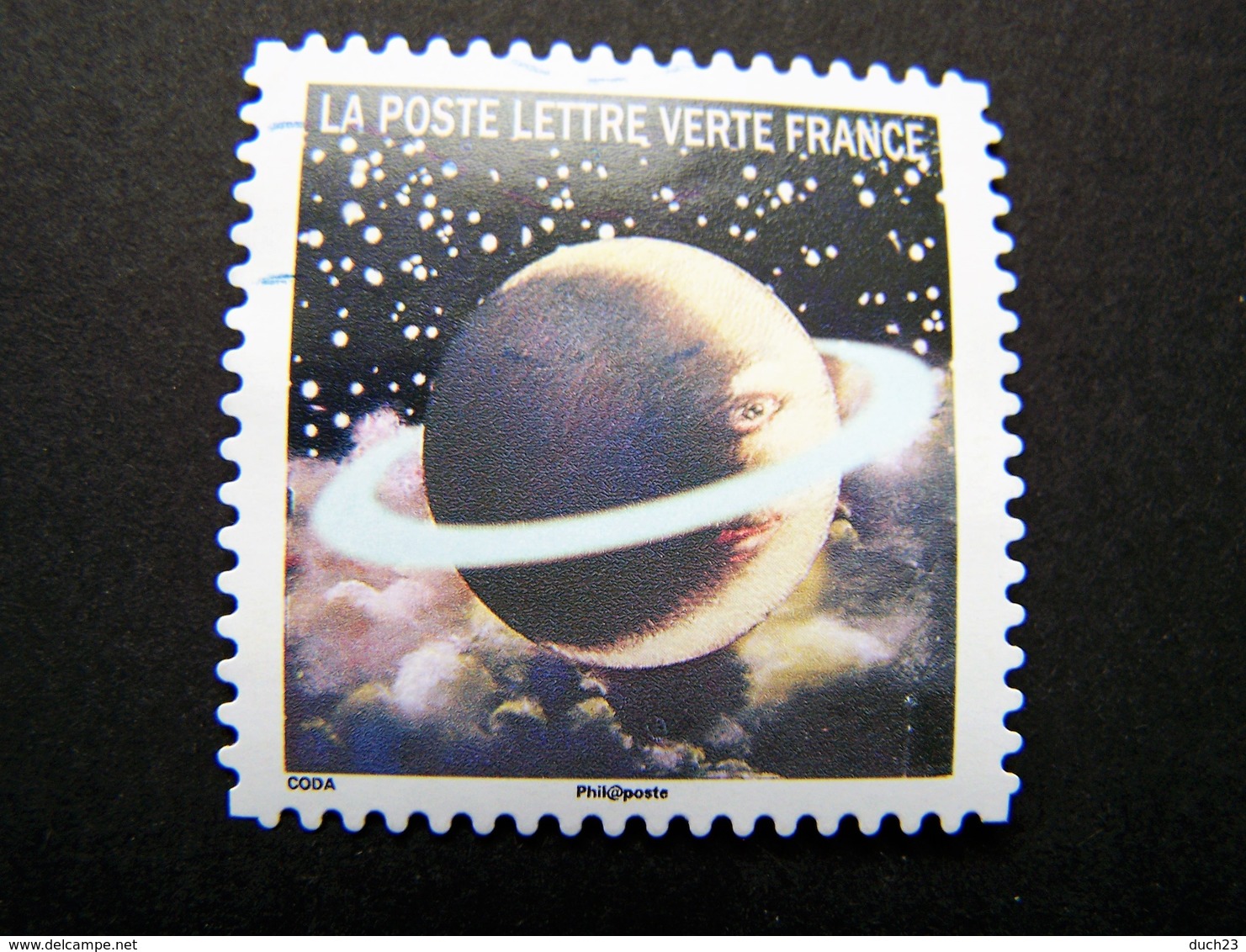 N°1333 PLANETE SATURNE OBLITERE ANNEE 2016 SERIE DU CARNET CORRESPONDANCES PLANETAIRES AUTOCOLLANT ADHESIF - Oblitérés