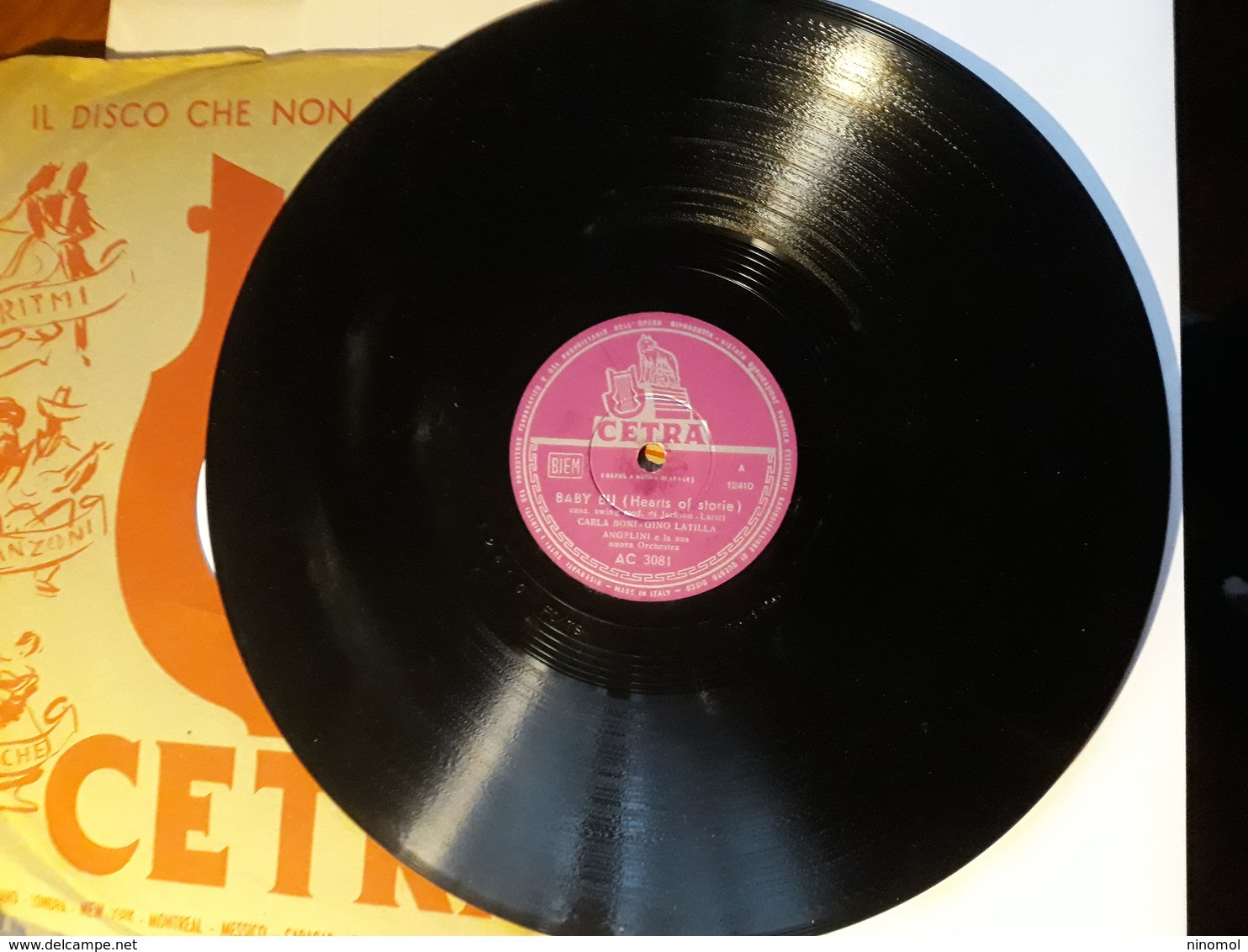 Cetra   -   1956.  Serie AC  Nr. 3081  -   Latilla, Boni, Cinico Angelini - 78 Rpm - Gramophone Records