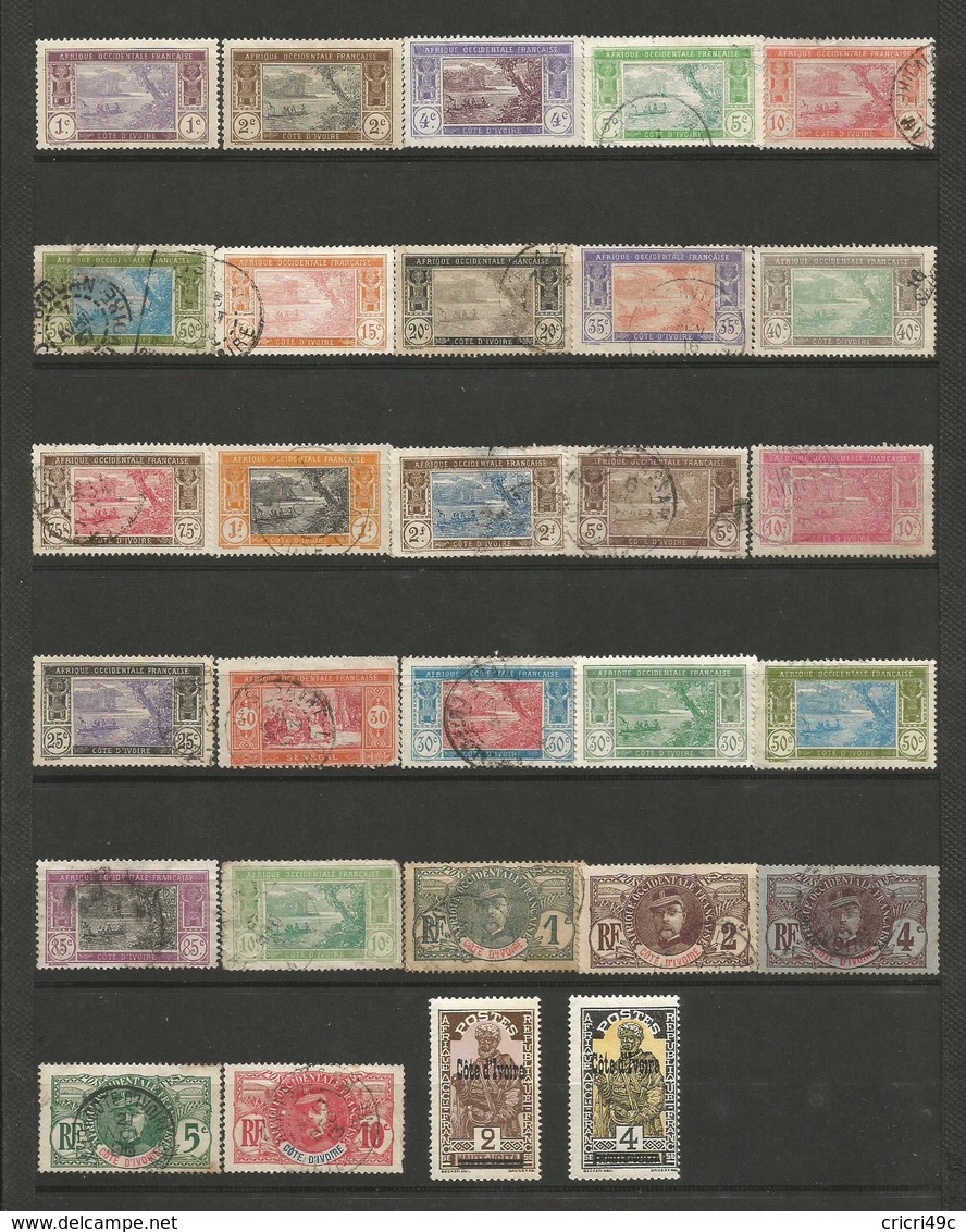 COTE D'IVOIRE  1 Lot De 29 Timbres Oblitérés Et Neufs - Collections (sans Albums)