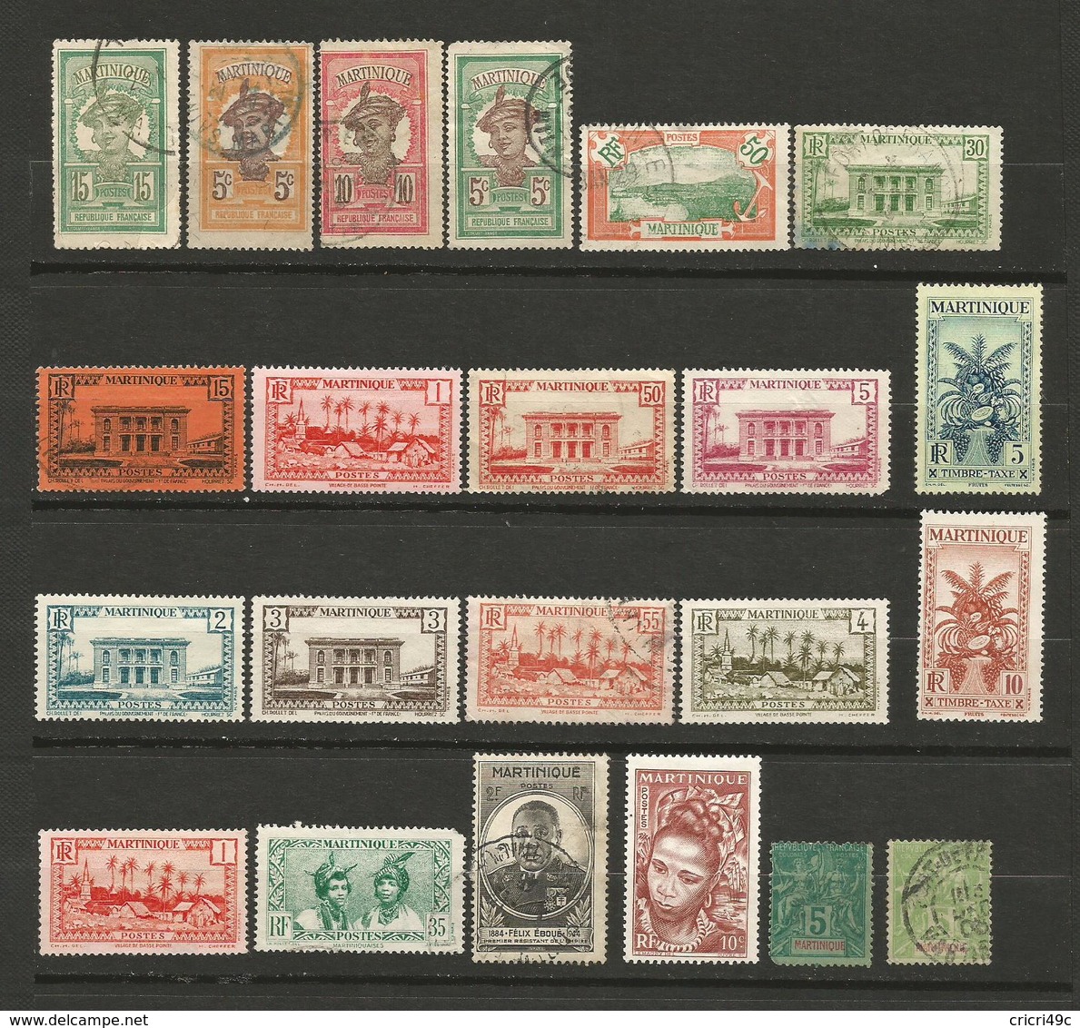 MARTINIQUE  1 Lot De 22 Timbres Oblitérés Et Neufs - Collections (sans Albums)