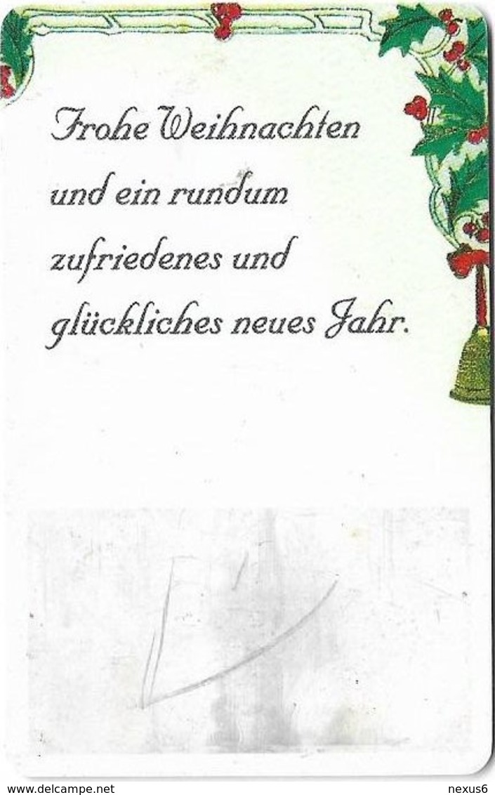 Germany - Santa Claus Christmas - (Plain White Sticker Overprint!!) - O 1300 - 11.96, 12DM, Used - O-Series : Séries Client