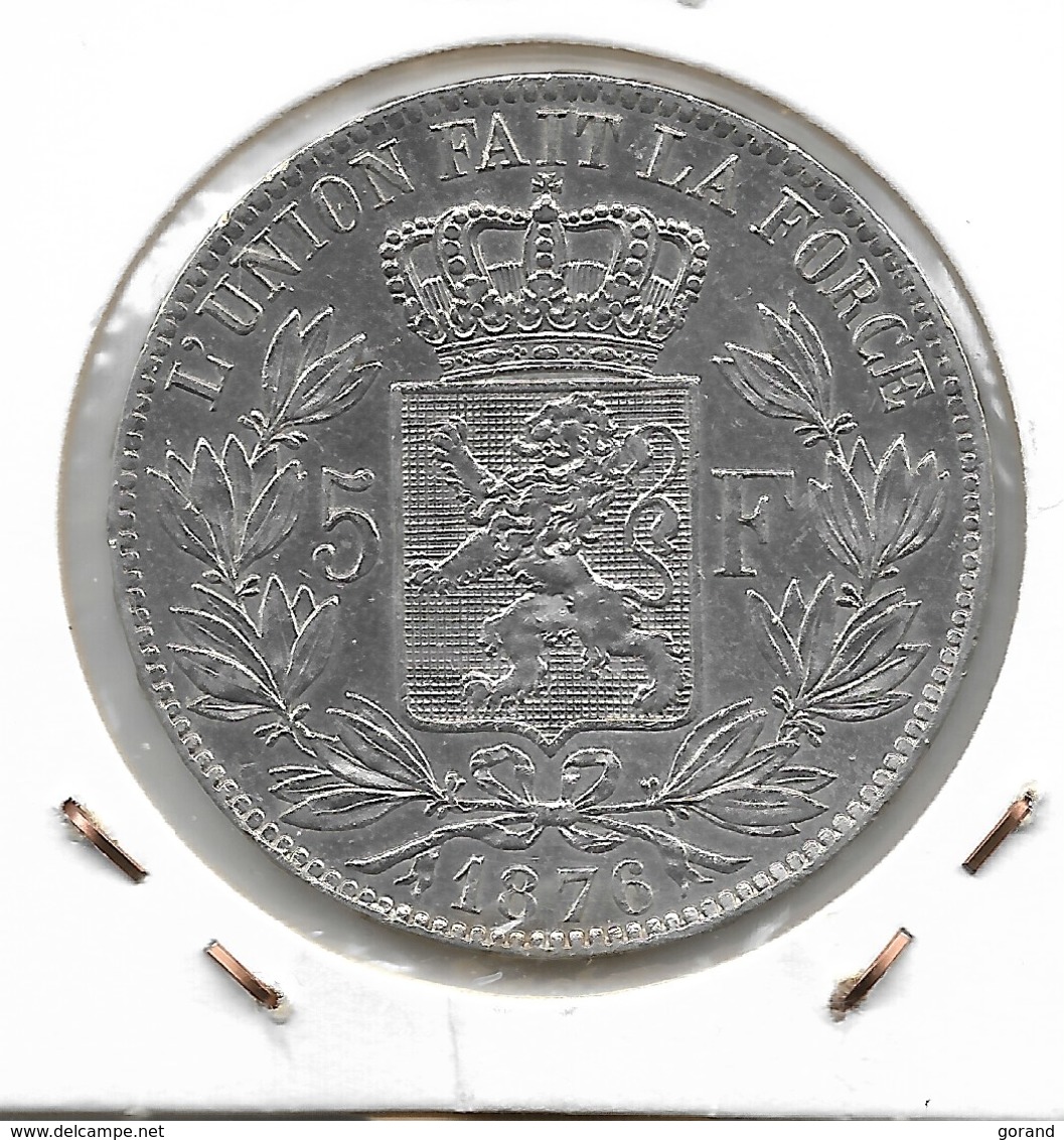 LEOPOLD 2 - 5 FRANK 1876 - 5 Francs