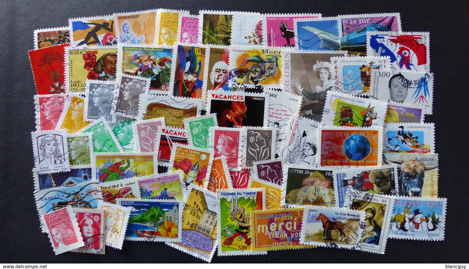 FRANCE - Année 1990 à 2018 - 260 Timbres Oblitérés Tous Différents - Vrac (max 999 Timbres)