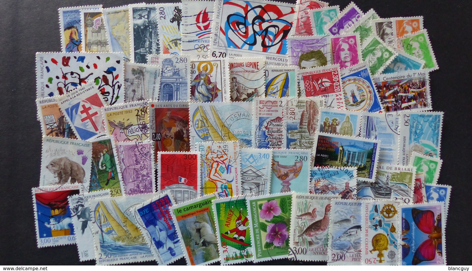 FRANCE - Année 1990 à 2018 - 260 Timbres Oblitérés Tous Différents - Vrac (max 999 Timbres)