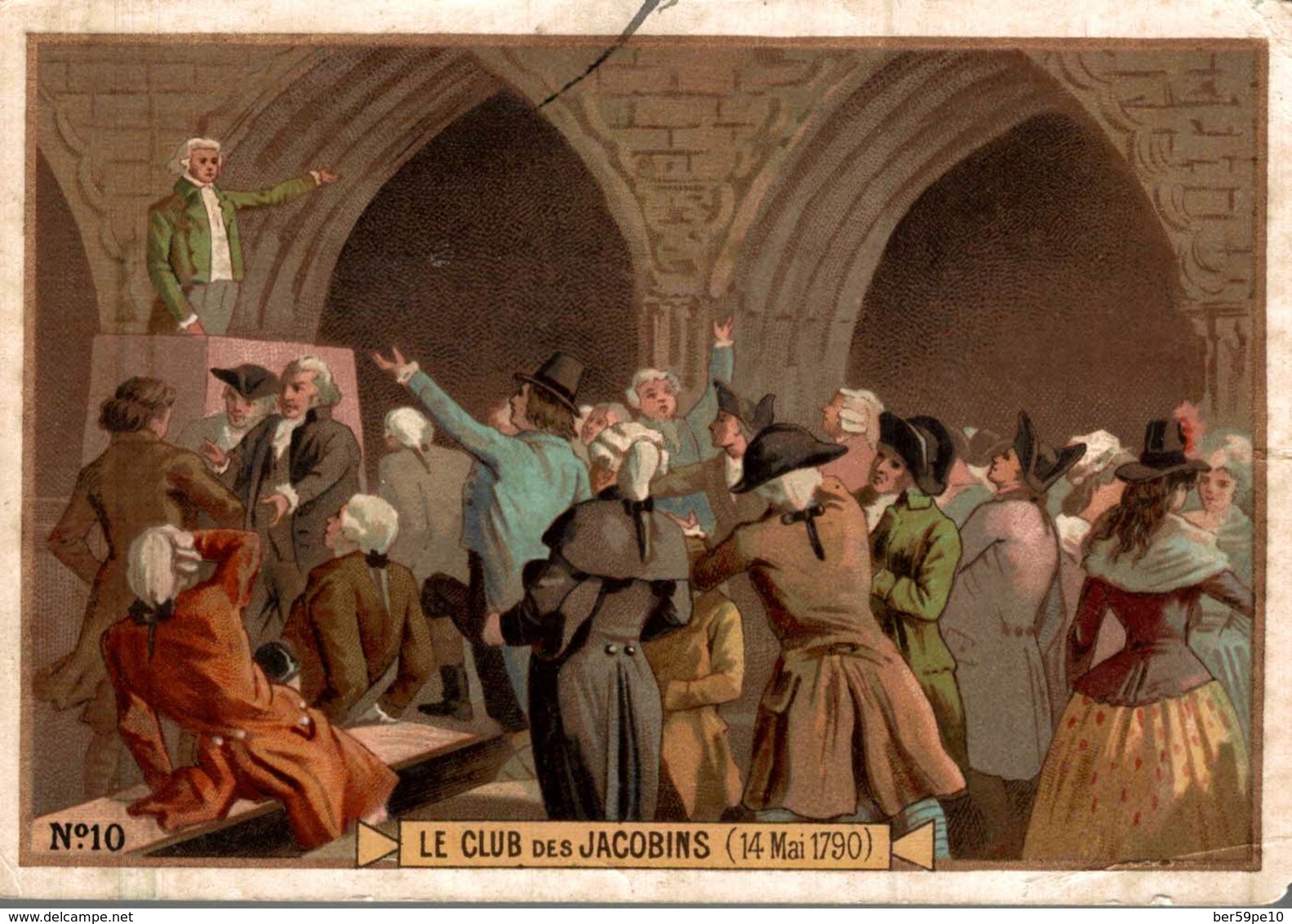 CHROMO LE CLUB DES JACOBINS  14 MAI 1790 - Otros & Sin Clasificación
