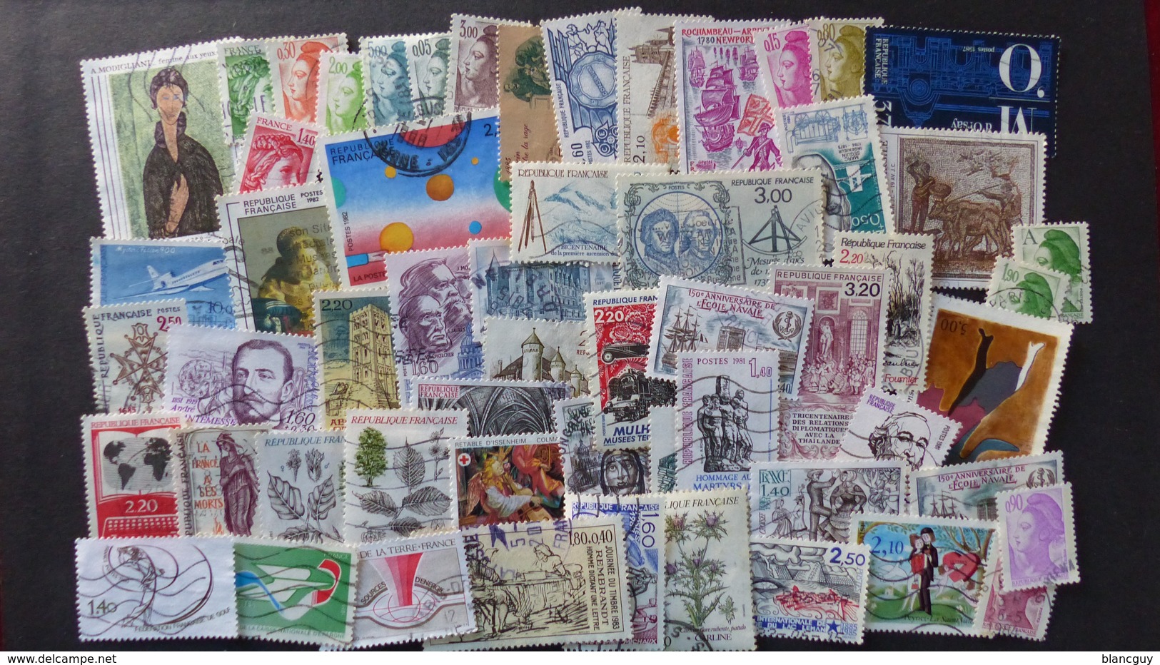 FRANCE - Année 1980 à 1989 - 170 Timbres Oblitérés Tous Différents - Vrac (max 999 Timbres)