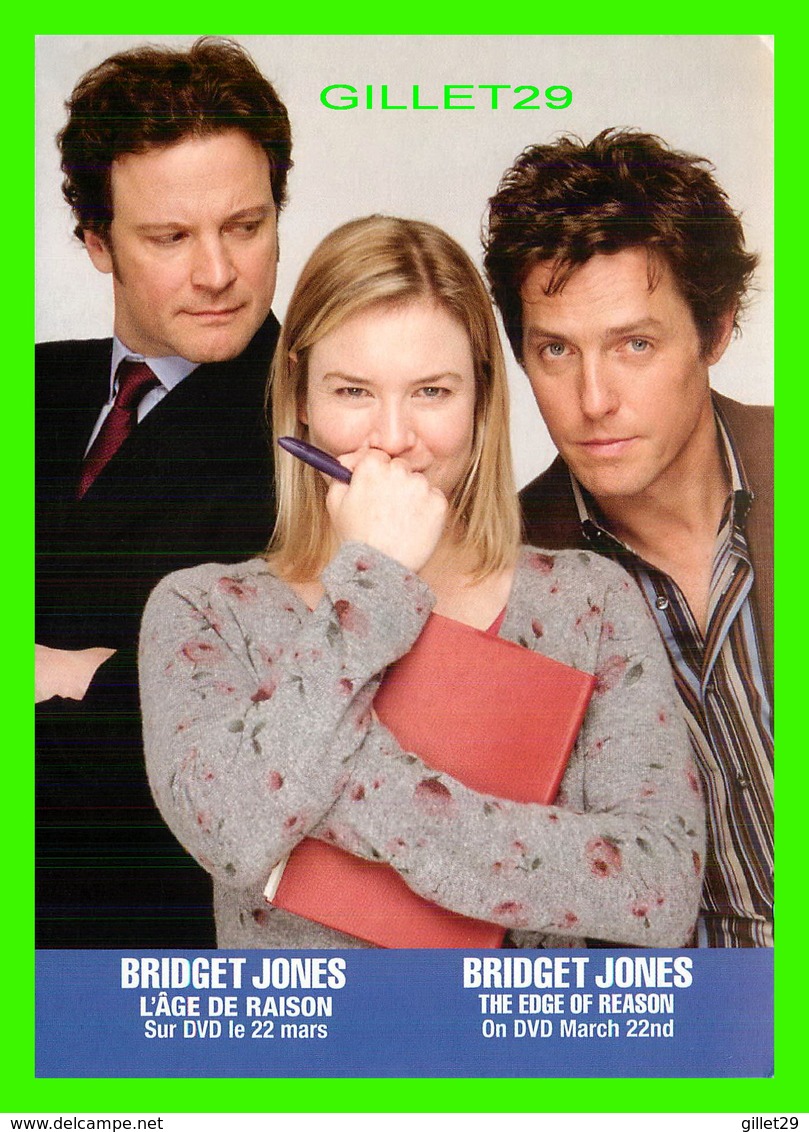 AFFICHE DE FILM - BRIDGET JONES, L'ÂGE DE RAISON EN 2005 - COURIR 2 LIÈVRES À LA FOIS PEUT ÊTRE AMUSANT ! - Affiches Sur Carte