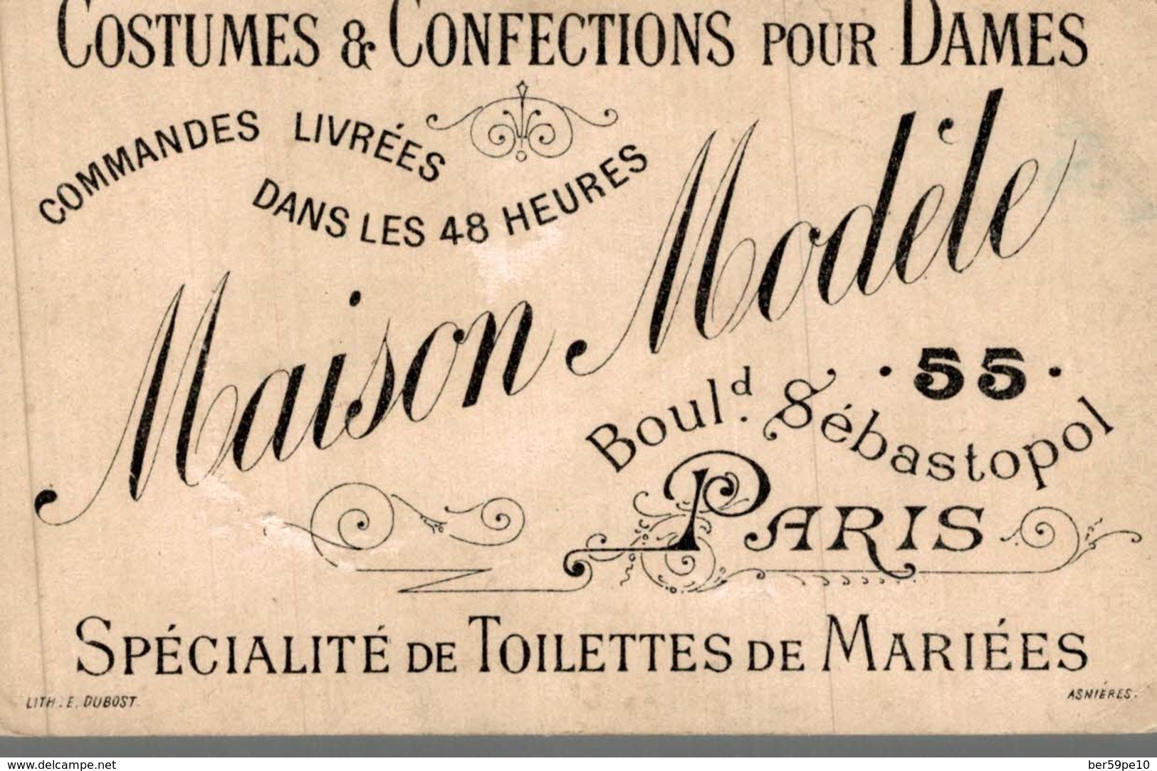 CHROMO COSTUMES & CONFECTIONS POUR DAMES MAISON MODELE PARIS  DROLE D'OISEAU - Autres & Non Classés