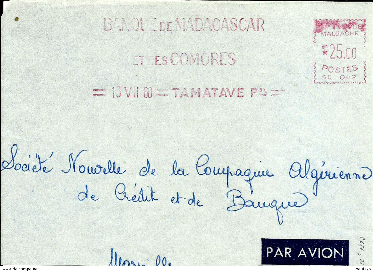 EMA SATAS SC 042 Republique Malgache Banque Madagascar 1960   A76/2 - EMA (Printer Machine)